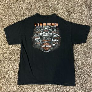 Faded Black Harley Davidson San Diego V-Twin Power Graphic Tee 2019 Size Large